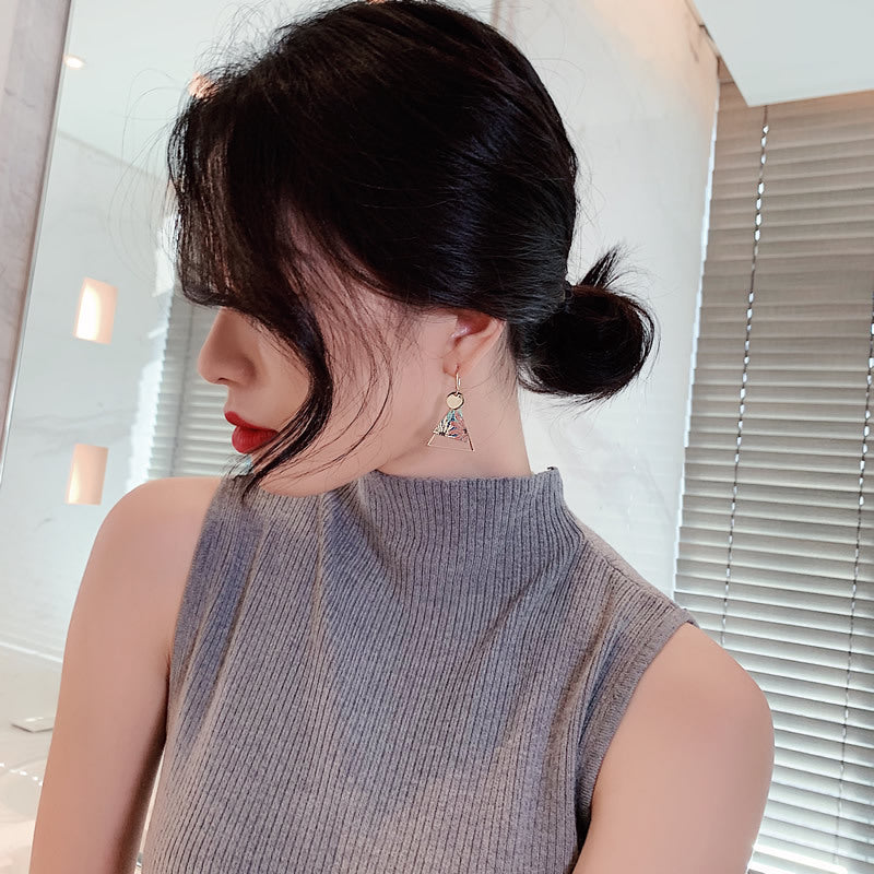 Women's Simple Grace Personality Long Tassel Asymmetric Earrings