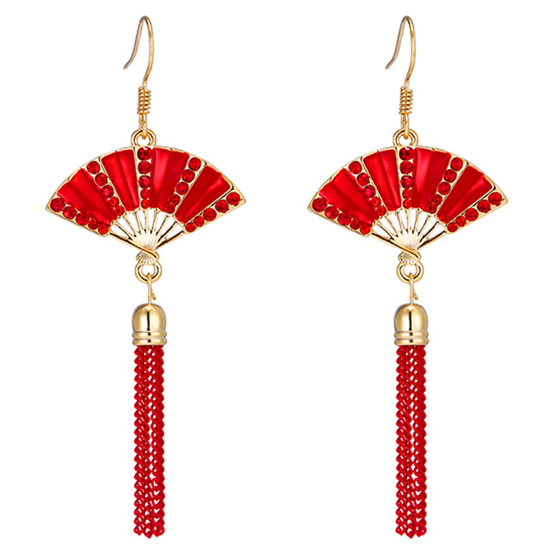 Creative Chinese Style Personalized Ethnic Face Earrings