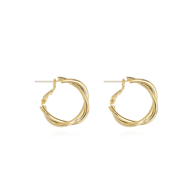 Women's Shaped Twisted Fashion Atmosphere Ear Clip Earrings