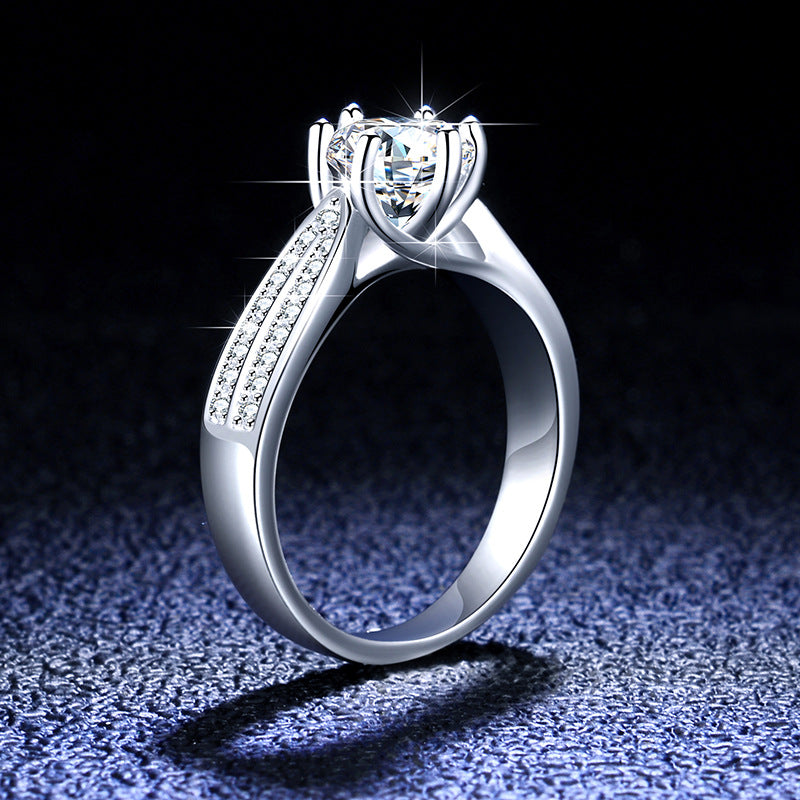 Moissanite Marriage Proposal Sterling Sier Female Rings