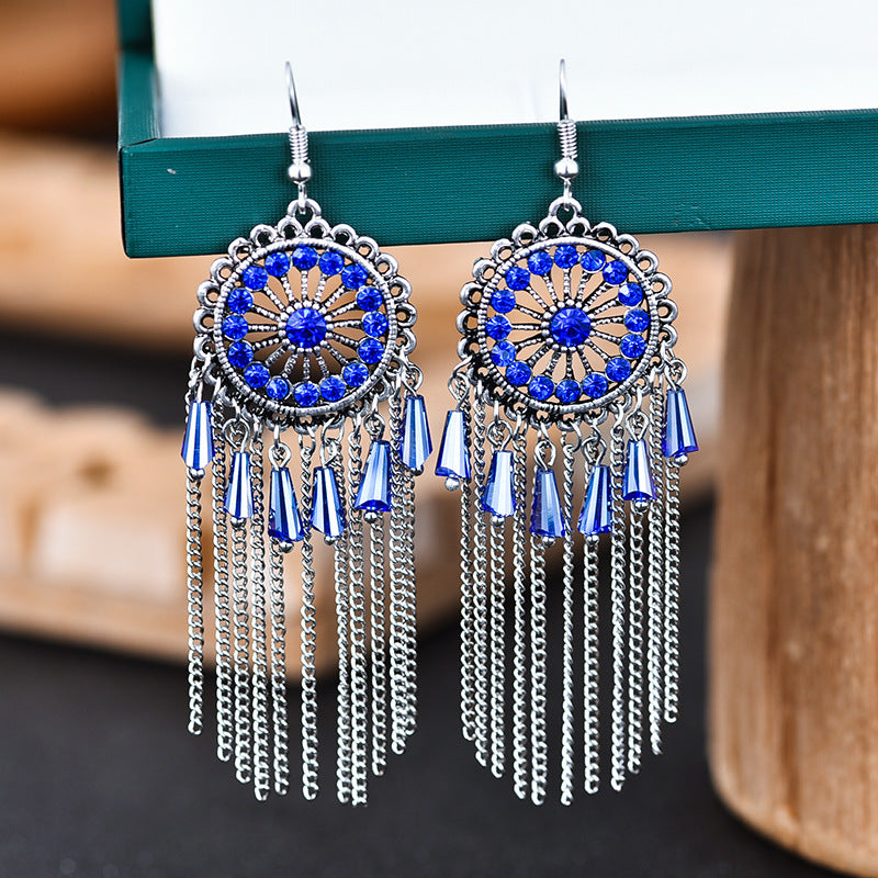 Chinese Style Vintage Tassel Female Elegant Earrings