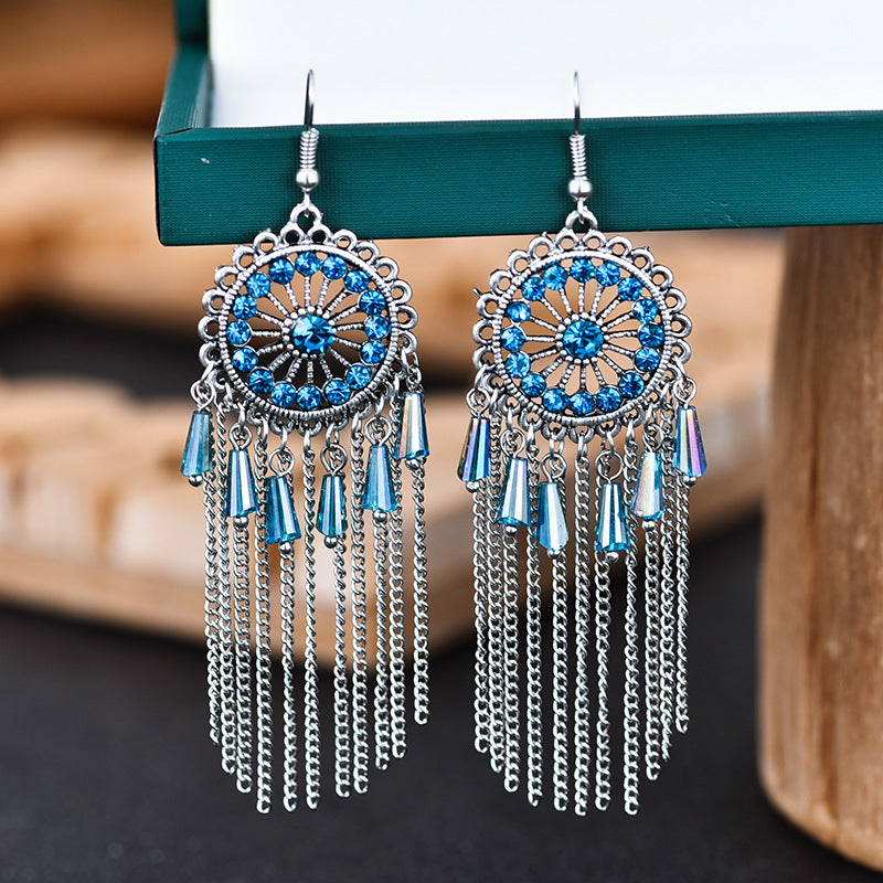 Chinese Style Vintage Tassel Female Elegant Earrings