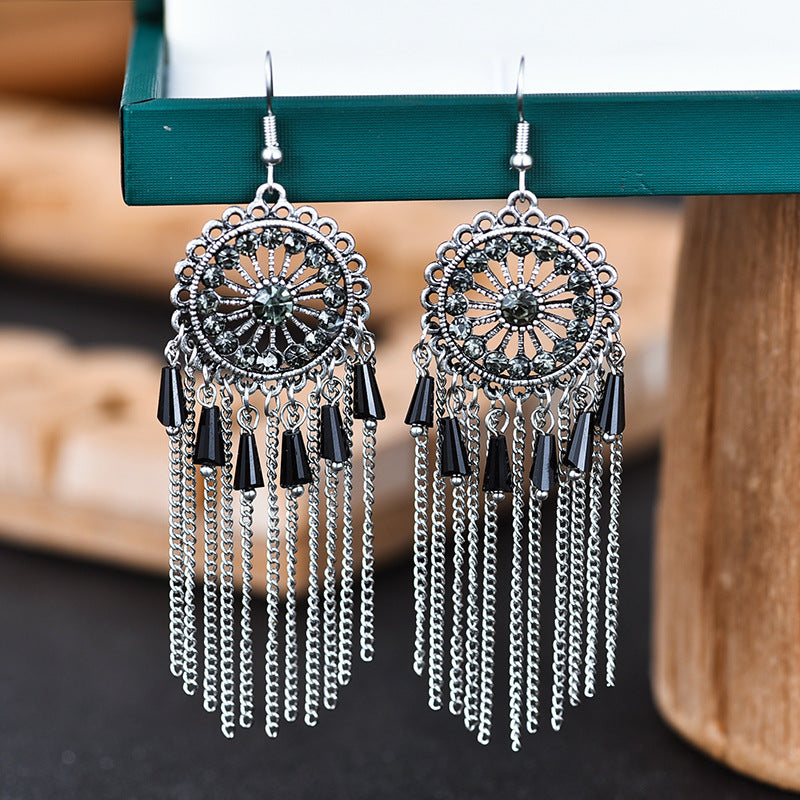 Chinese Style Vintage Tassel Female Elegant Earrings
