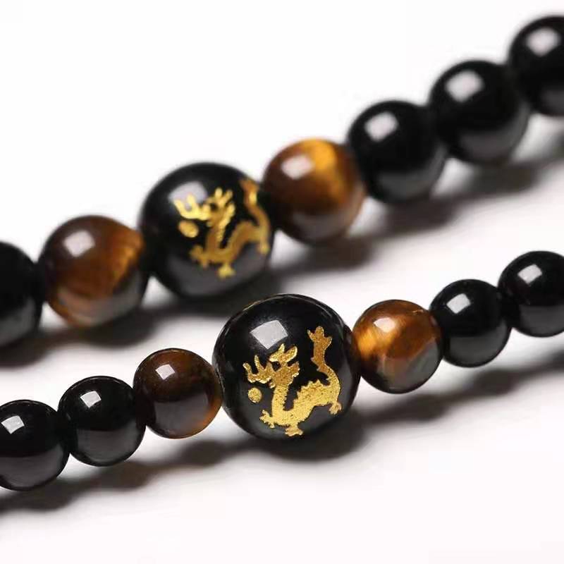 Women's & Men's Obsidian Zodiac Couple Korean Style Jewelry Bracelets