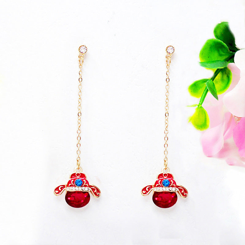 Creative Chinese Style Personalized Ethnic Face Earrings