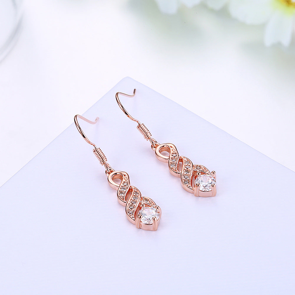 Fashion Retro Diamonds Small Fresh Source Earrings
