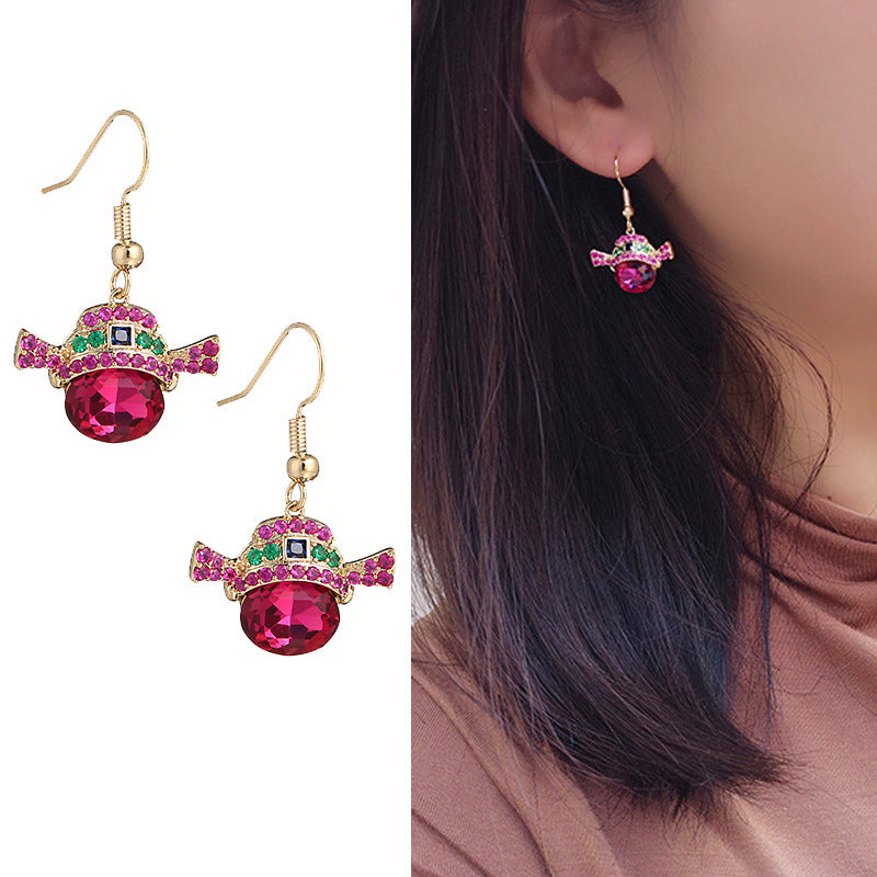 Creative Chinese Style Personalized Ethnic Face Earrings