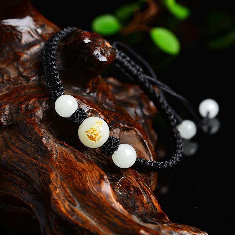 Women's & Men's Luminous Beads Zodiac Hand-woven Red Rope Couple Bracelets