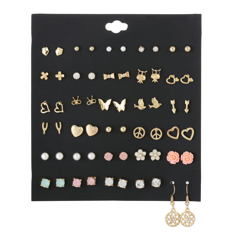 Stylish Flower January Gold Ear-ring Clip Earrings