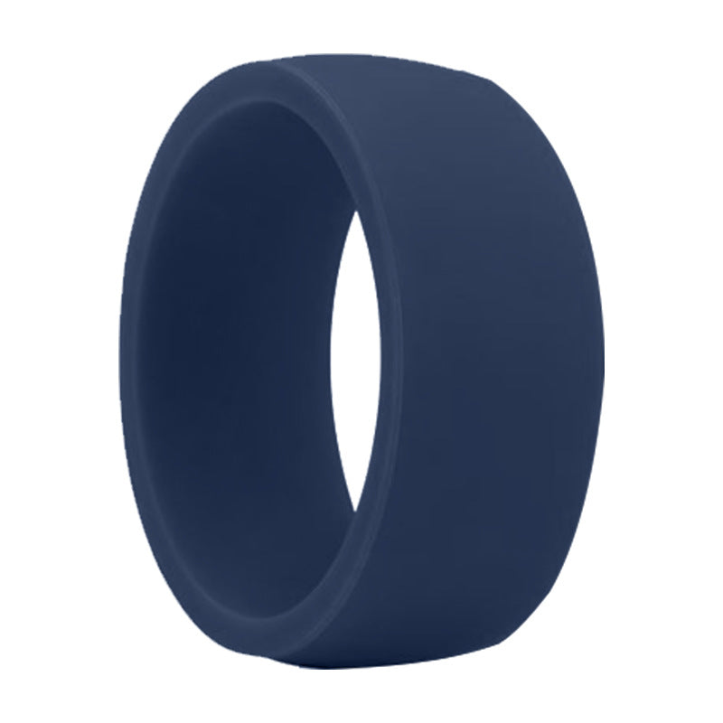 Men's Wide Flat Silica Gel Personalized Silicone Rings