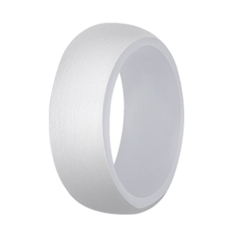 Men's Wide Flat Silica Gel Personalized Silicone Rings
