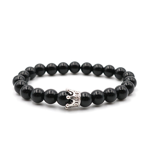Natural Volcanic Rock Crown Fashion Creative Bracelets