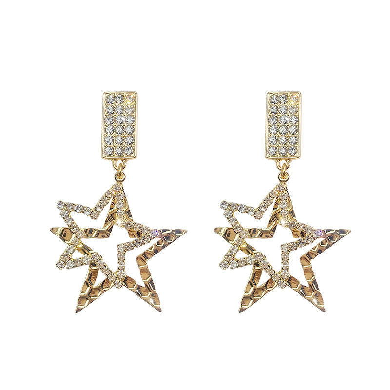 High Profile Rhinestone Eardrops Personalized Show Earrings