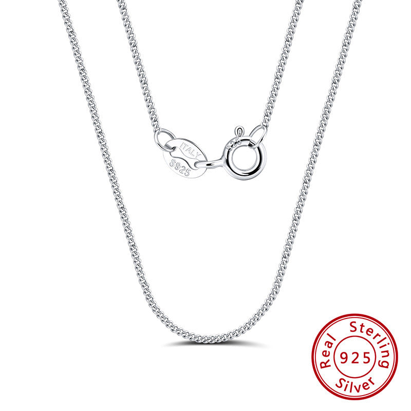 Sier Choker Cuban Link Chain Car Necklaces