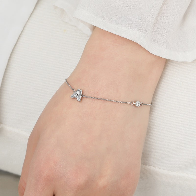 Micro Inlaid Zircon English Letter Temperament Bracelets