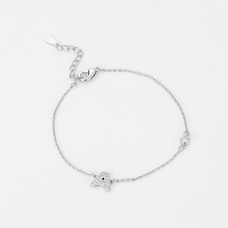 Micro Inlaid Zircon English Letter Temperament Bracelets