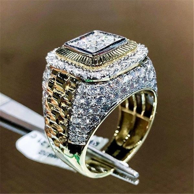 Women's & Men's Ornament Hip Hop Golden Edge For Rings