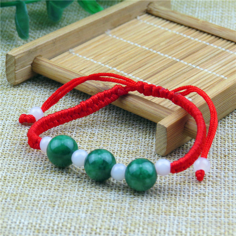 Jade Red Rope Life Hand-woven Stall Bracelets