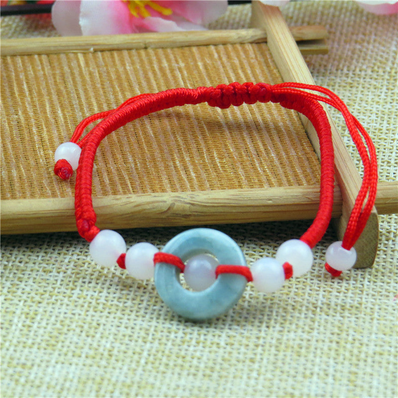 Jade Red Rope Life Hand-woven Stall Bracelets