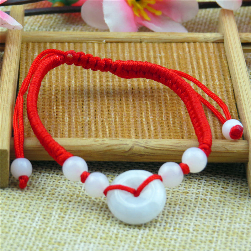 Jade Red Rope Life Hand-woven Stall Bracelets