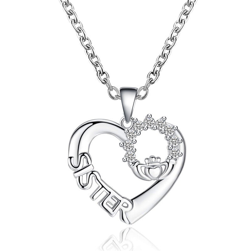 Heart Micro Inlaid Zircon Clavicle Chain Necklaces