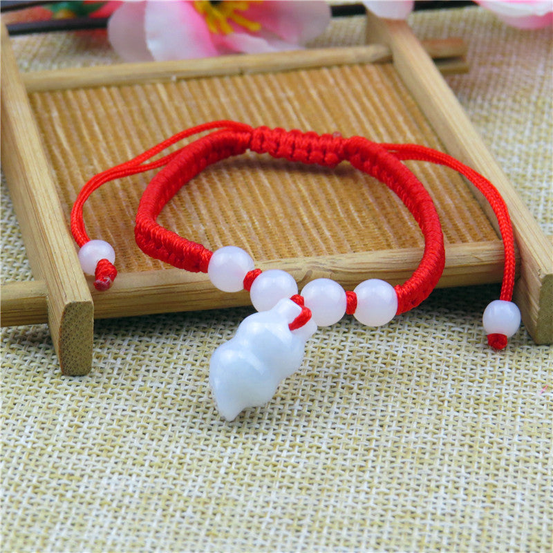 Jade Red Rope Life Hand-woven Stall Bracelets