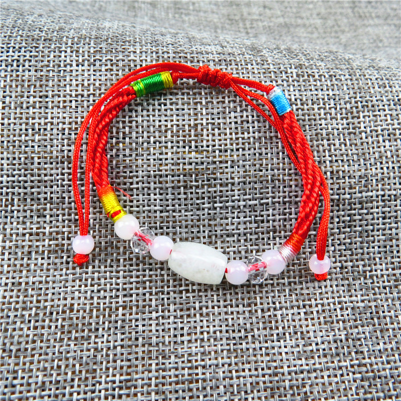 Jade Red Rope Life Hand-woven Stall Bracelets