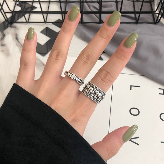 Women's & Men's Roman Digital Fashion Open Versatile Personality Rings