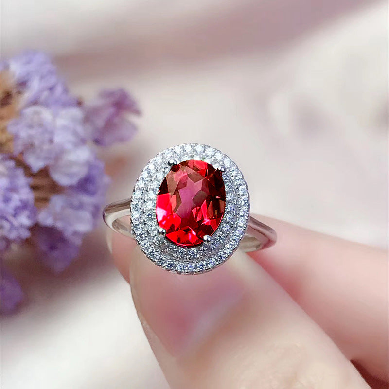 Inlaid Zircon Elegant Emerald Simulation Green Rings