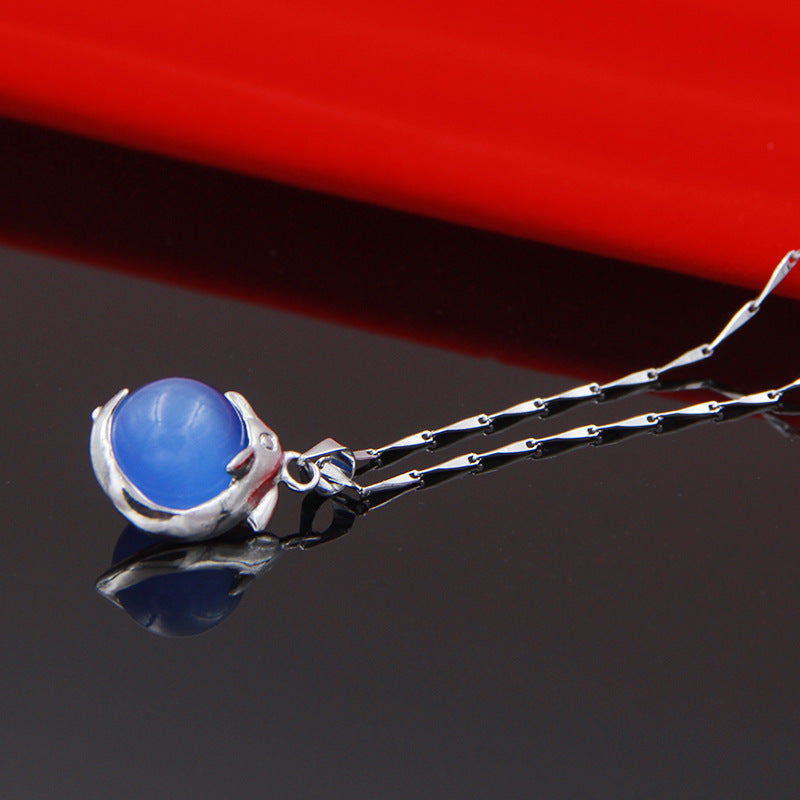 Seeds Water Wave Ingot O-shaped Steel Color Ornament Pendants