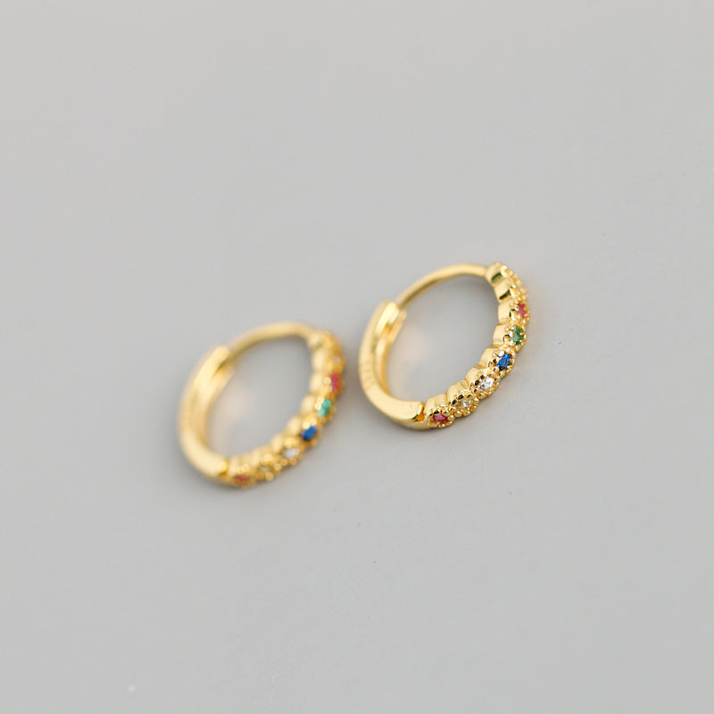 Color Zircon Affordable Luxury Fashion Style Earrings