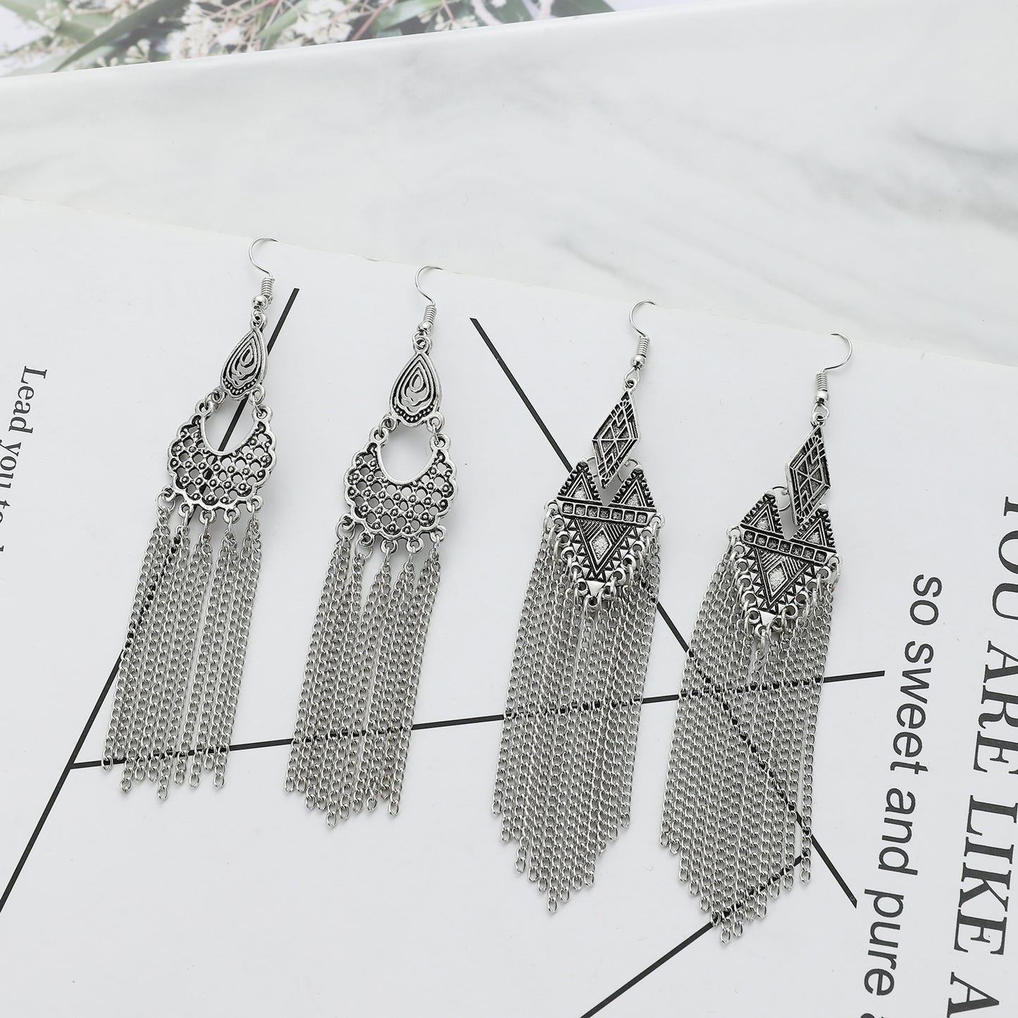 Eardrop Jewelry Long Alloy Chain Temperamental Earrings