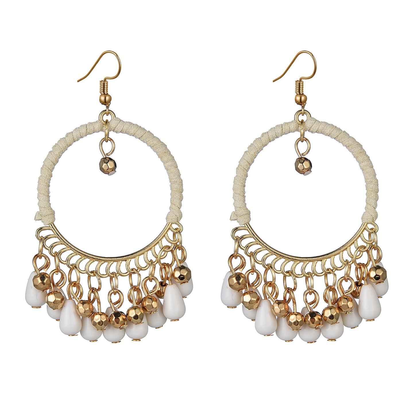 Elegant Hand-woven Bohemian Retro Round Water Earrings