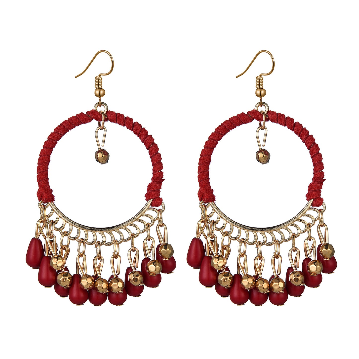 Elegant Hand-woven Bohemian Retro Round Water Earrings