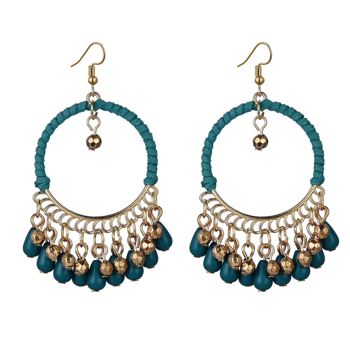 Elegant Hand-woven Bohemian Retro Round Water Earrings
