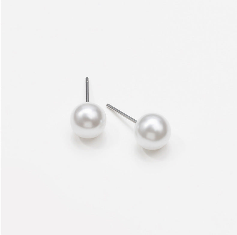 Needle Real Pearl Gift Korean Simple Earrings