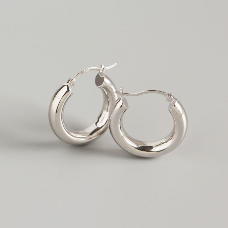 Sterling Sier Cold Style Metal Ear Earrings