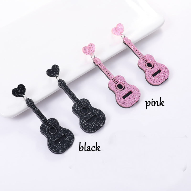 Guitar Style Retro Renaissance Music Festival Earrings
