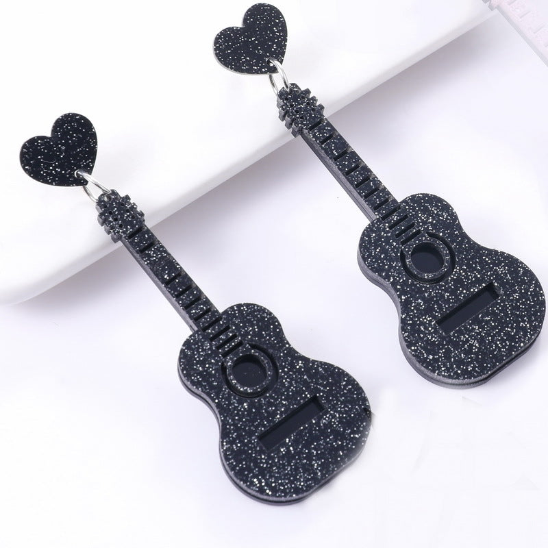 Guitar Style Retro Renaissance Music Festival Earrings