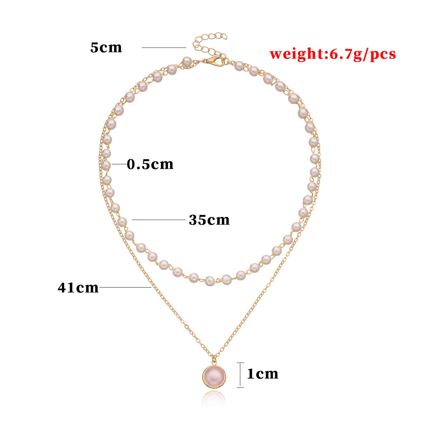 Ornament Fashion Lock Pearl Female Temperamental Necklaces
