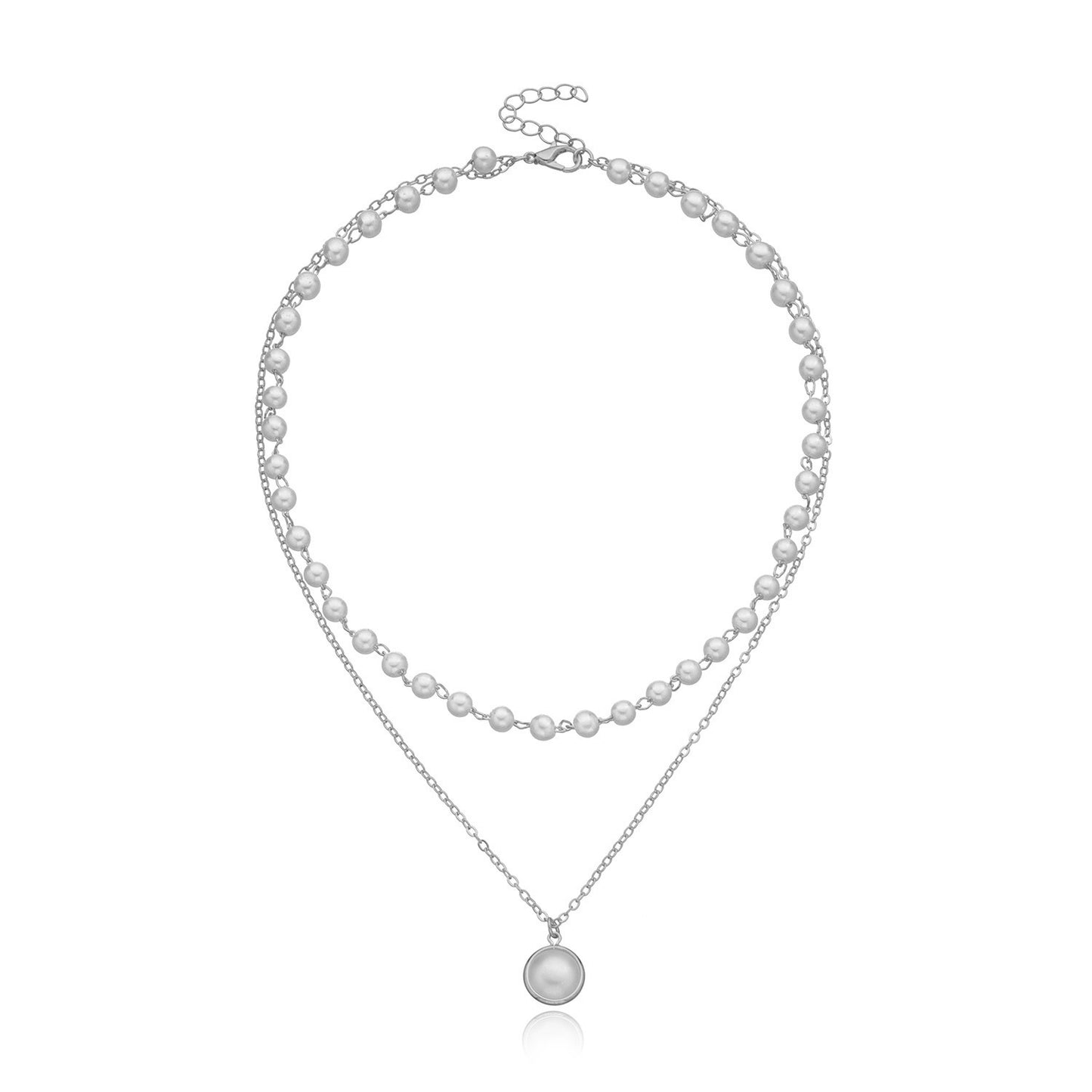 Ornament Fashion Lock Pearl Female Temperamental Necklaces