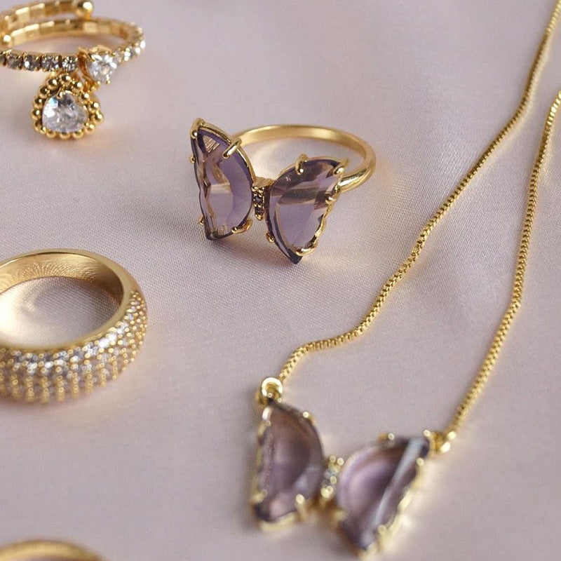 Fashion Gold-plated Open Finger Copper Jewelry Rings