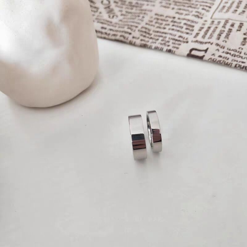 Korean Style Titanium Steel Simple Ornament Light Rings