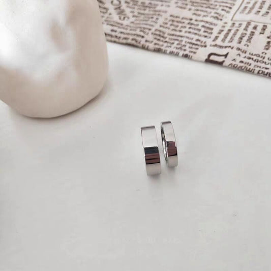 Korean Style Titanium Steel Simple Ornament Light Rings
