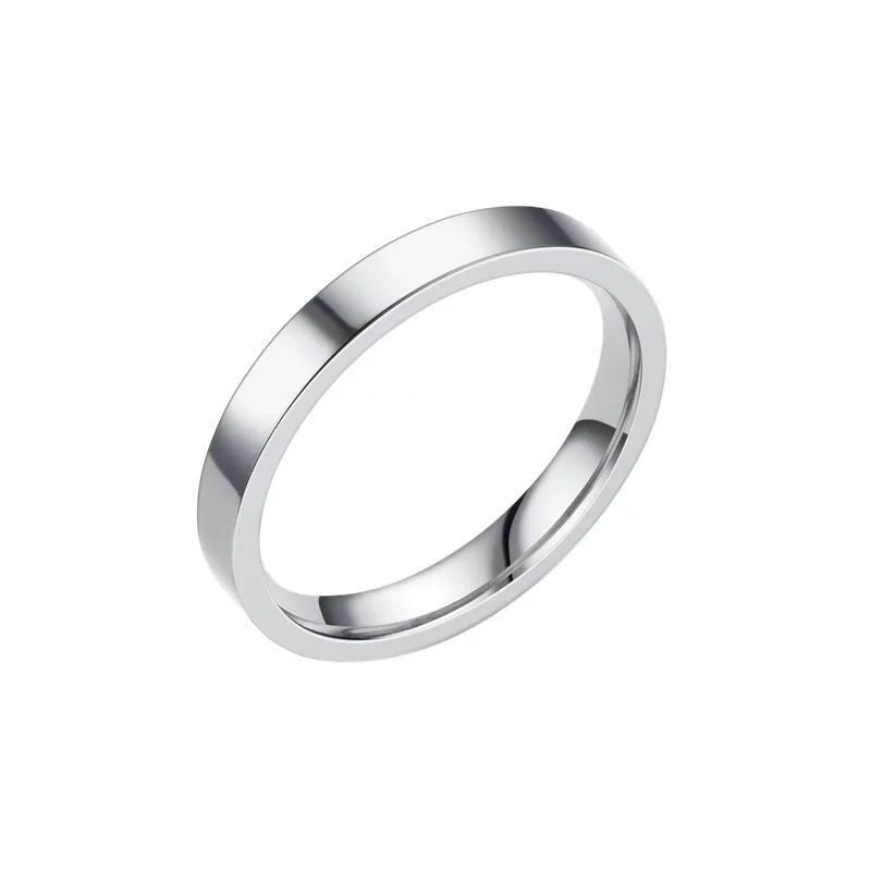 Korean Style Titanium Steel Simple Ornament Light Rings