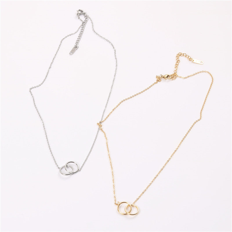 Women's Korean Stylish Graceful Simple Gold Trendy Necklaces