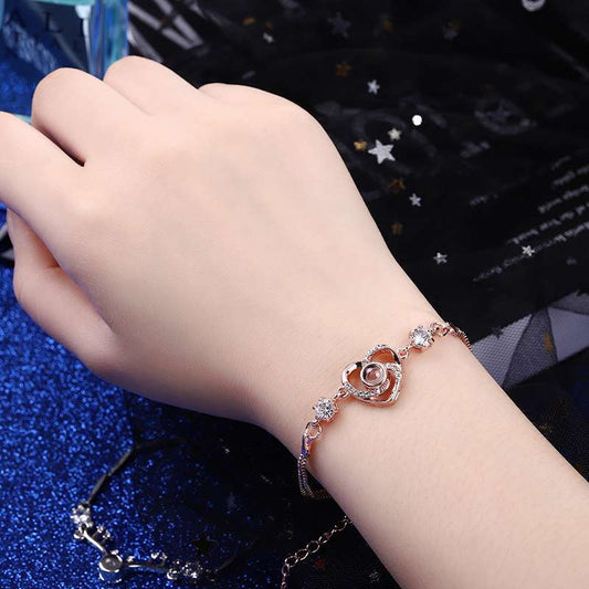 Languages Love You Heart-shaped Korean Personalized Graceful Wild Bracelets