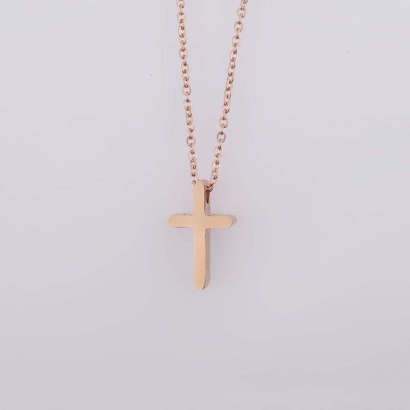 Women's & Men's Hole Bead Cross For One Pair Necklaces