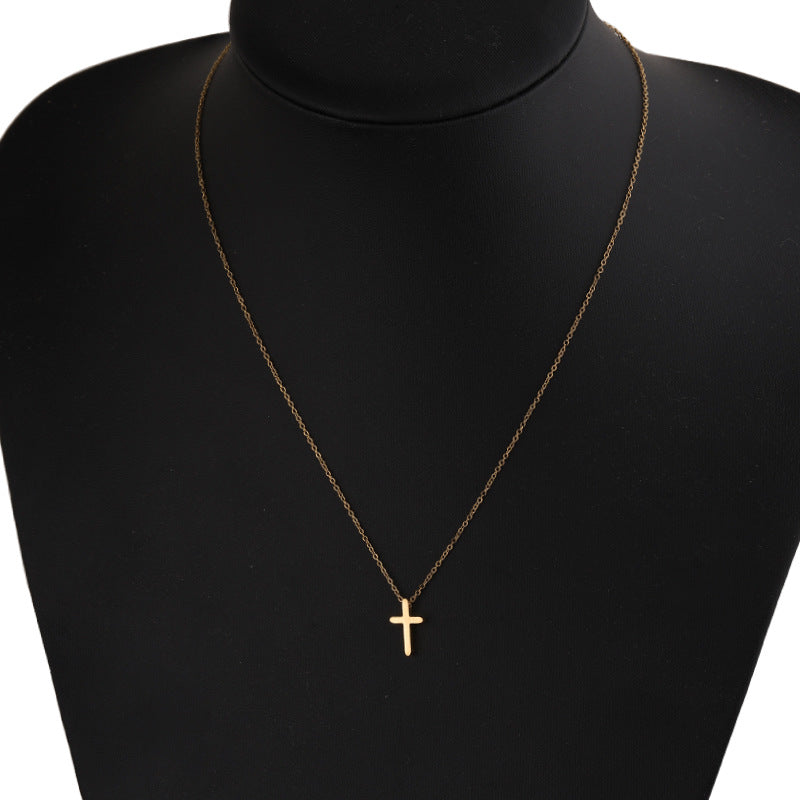 Women's & Men's Hole Bead Cross For One Pair Necklaces