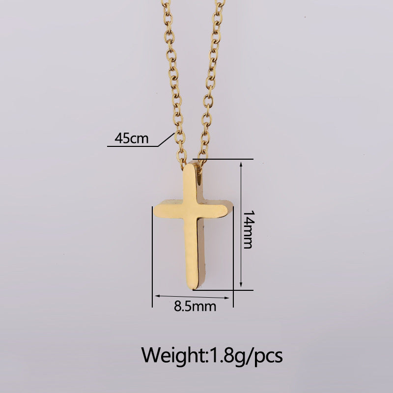 Women's & Men's Hole Bead Cross For One Pair Necklaces